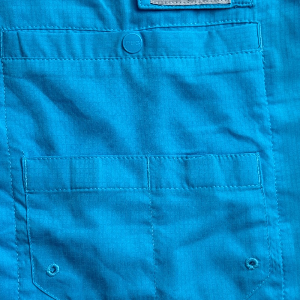 EUC Men’s Blue Echo Tamiami II Omni-Shade Columbia Short Sleeve Polo Size XL - Picture 8 of 14